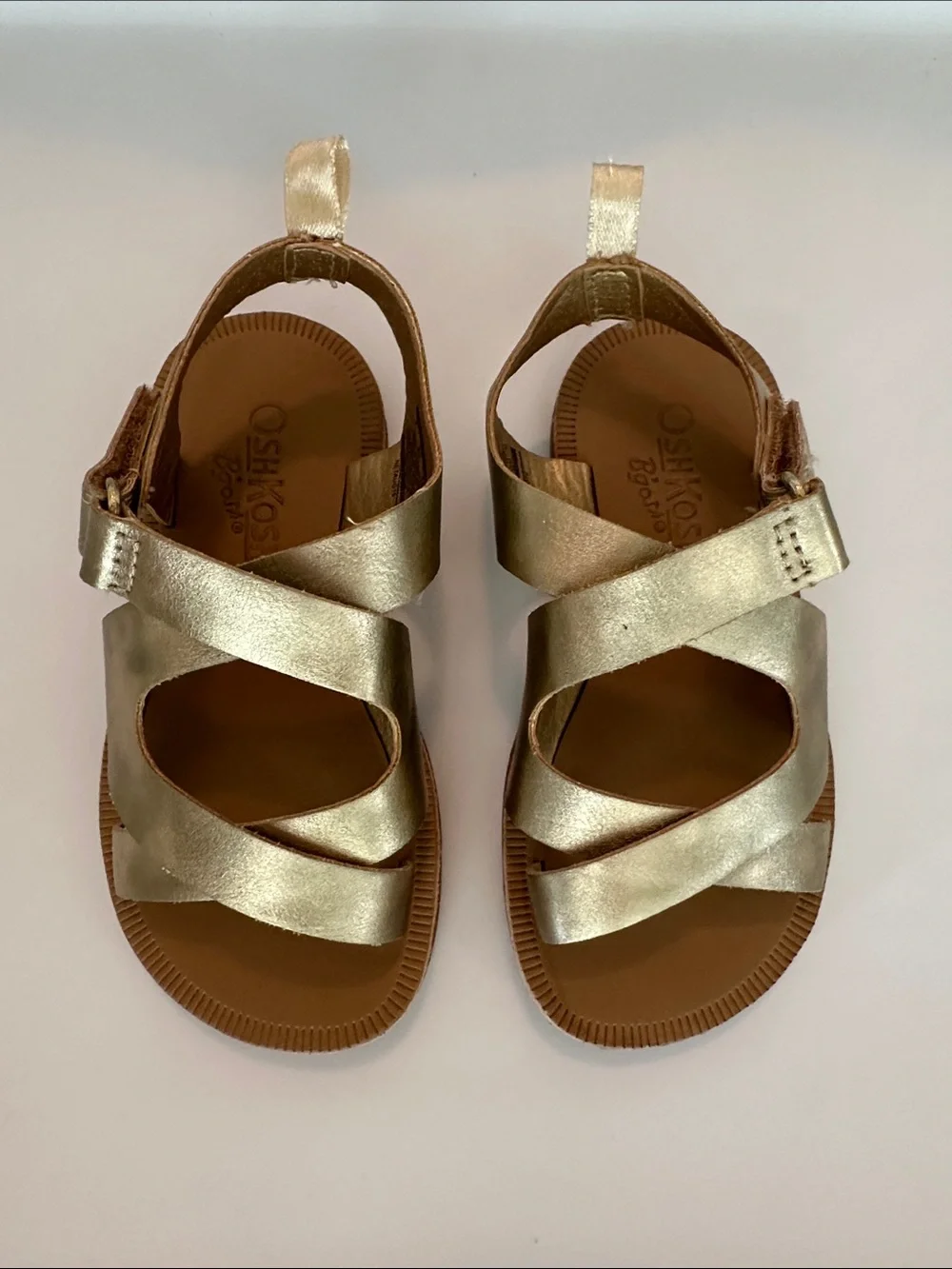 OshKosh B'gosh Girls' Gold Crisscross Sandals